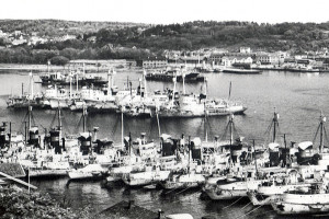 Bilde av Jahre-båter i opplag ved Stub 1937